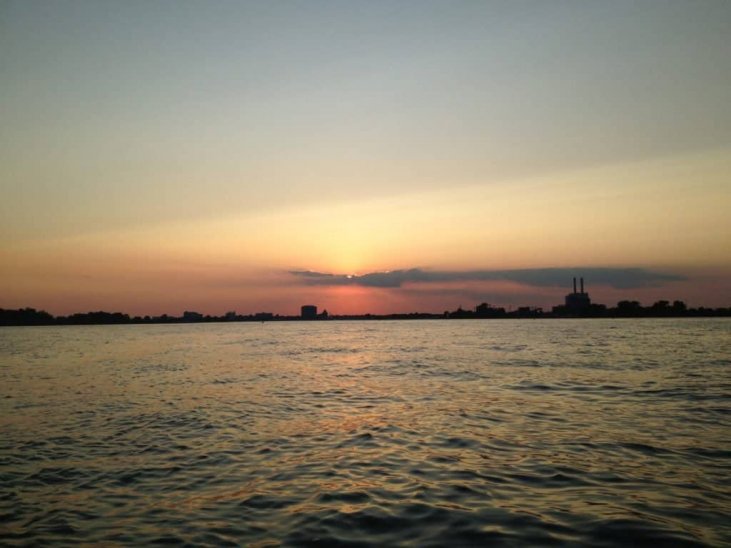 Detroit River Sunset View