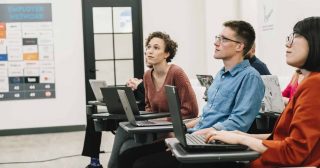 Students listening during bootcamp