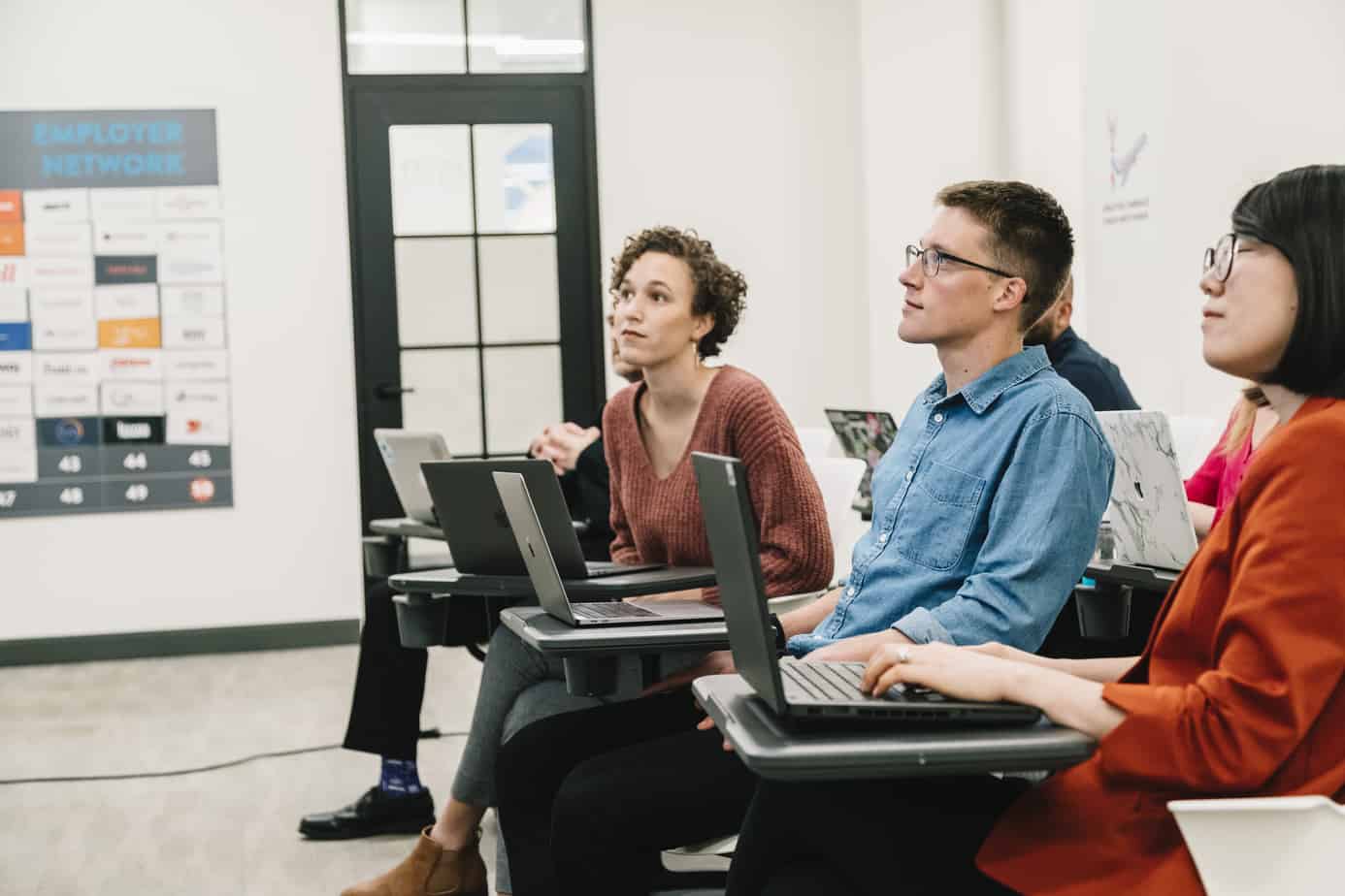 Students listening during bootcamp